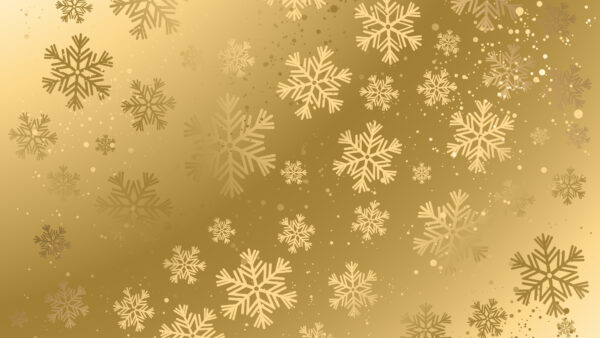 Wallpaper Desktop, Artistic, Golden, Snowflake