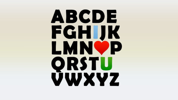 Wallpaper Colors, English, And, With, Heart, The, Alphabets, Love