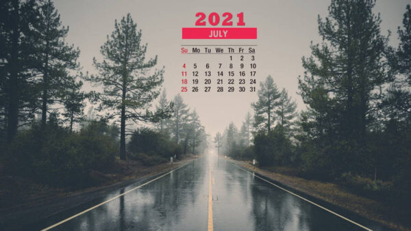 Wallpaper Background, 2021, July, Nature, Calendar