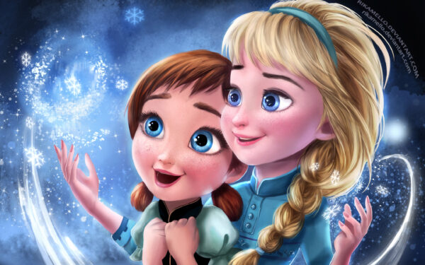 Wallpaper Elsa, Frozen, Sisters, Anna