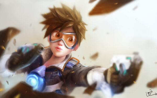 Wallpaper Tracer, Fan, Art, Overwatch