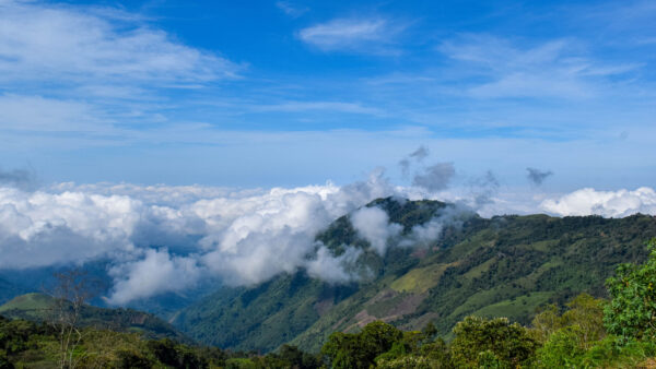 Wallpaper Blue, Hill, Sky, Under, Clouds, Mobile, Desktop, Nature, Slope