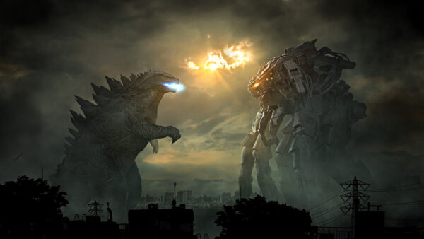 Wallpaper Background, Sunrise, Sky, Desktop, Godzilla, Movies, Versus, Robot, Cloudy