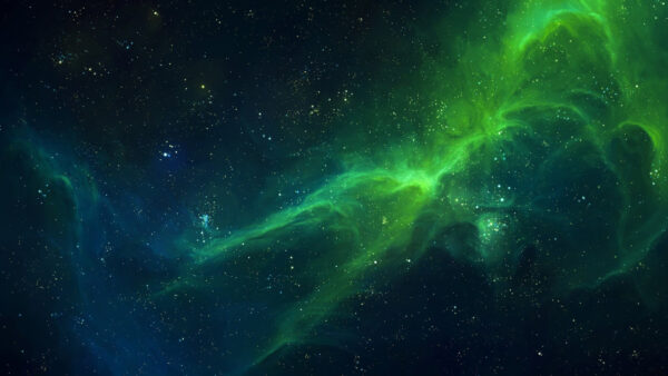 Wallpaper Nebula, Beautiful, Space, Stars, Green