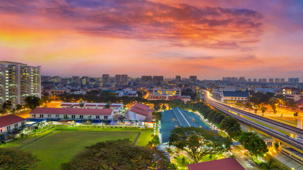 Wallpaper Cityscape, Sunrise, Singapore, During, Travel
