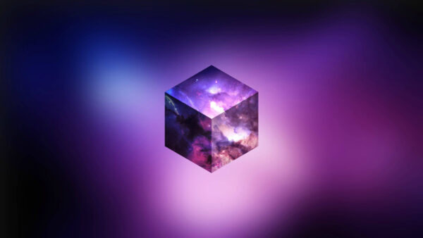 Wallpaper Desktop, Abstract, Cube, Purple