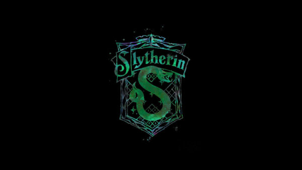 Wallpaper Slytherin, Logo, Green, Background, Black