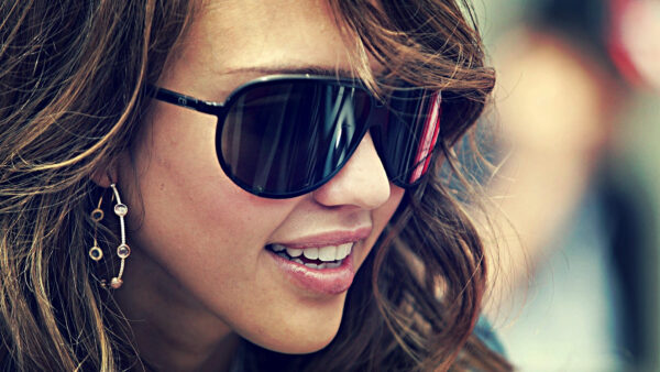 Wallpaper Earrings, And, With, Sunglass, Desktop, Smiling, Jessica, Alba