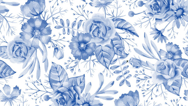 Wallpaper Flowers, Floral, Seamless, Pattern