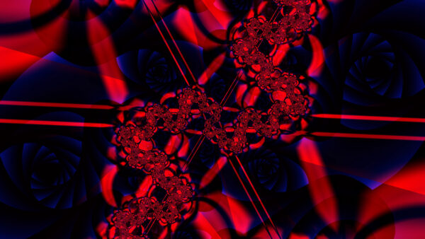 Wallpaper Abstraction, Mobile, Blue, Desktop, Glare, Chain, Red, Fractal, Abstract