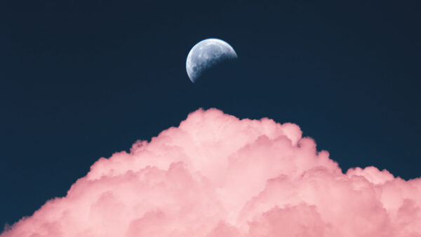 Wallpaper Cloud, Sky, Moon, Pink