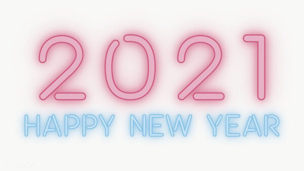 Wallpaper Desktop, 2021, Colors, Happy, Year, Blue, Pink, And, New