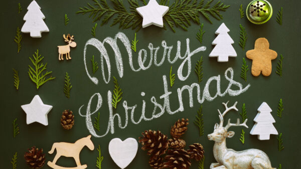 Wallpaper Heart, White, Background, Ornaments, Christmas, Shape, Green, Star, Tree