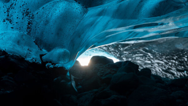 Wallpaper Glacier, Ice, Frozen, Nature, Cave, Stones, Water