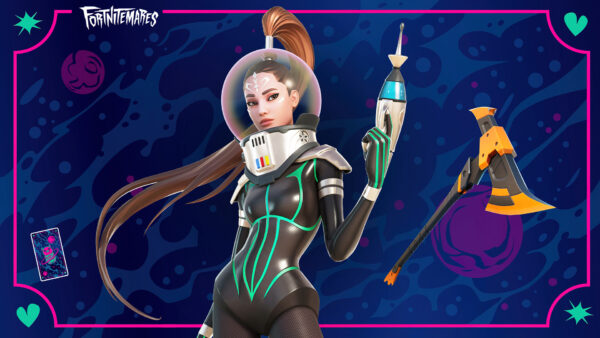 Wallpaper Fortnite, Skin, Spacefarer, Grande, Ariana