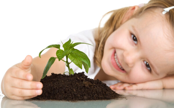 Wallpaper Plant, Girl, Cute, Baby