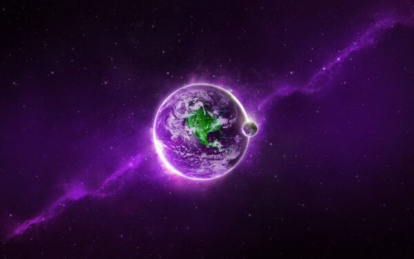 Wallpaper Earth, Purple