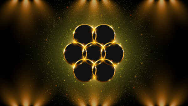 Wallpaper Golden, Circles