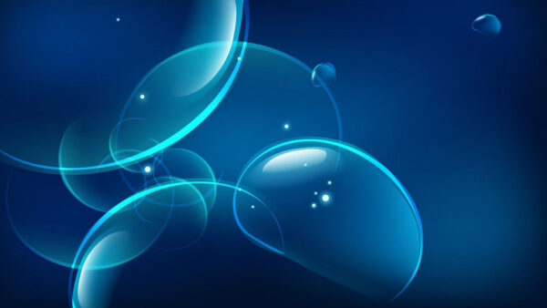 Wallpaper Blue, Bubbles, Abstract
