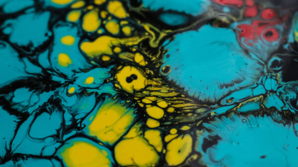 Wallpaper Blue, Black, Desktop, Spots, Abstract, Red, Mobile, Stains, Paints, Yellow