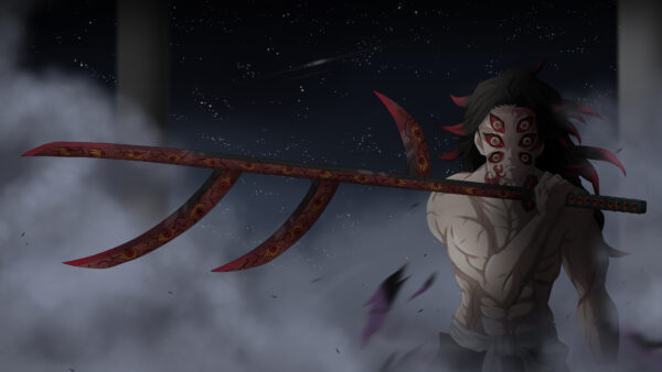 Wallpaper Yaiba, Slayer, With, Eyes, Sword, Demon, Multiple, Kokushibo, Kimetsu