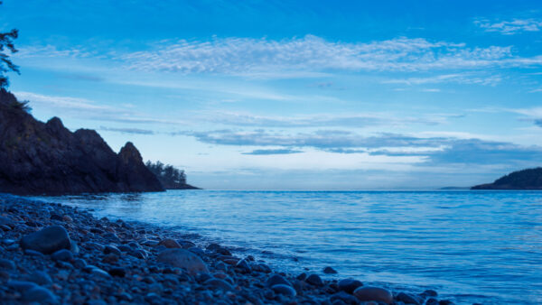 Wallpaper Rocks, Stones, Desktop, Nature, Blue, Clouds, Coast, Under, Sea, Sky, White, Mobile