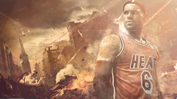 Wallpaper Lebron, Dress, Red, Heat, Face, Desktop, Miami, With, Basketball, Sports, Wearing, James, Angry