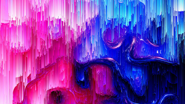 Wallpaper Pink, Desktop, Mobile, Abstract, Blue, Stripes, Abstraction, Glitch