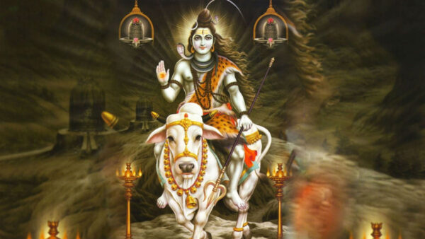 Wallpaper Lord, Nandi, Shiva, Sitting