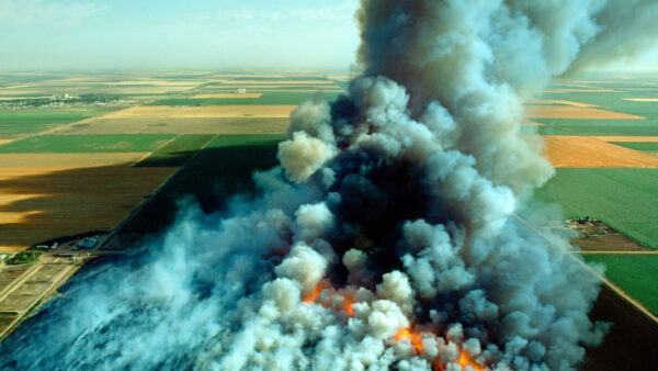 Wallpaper With, Wheat, Smoke, Aerial, Burn, Nature, Stubble, View, Desktop, Field