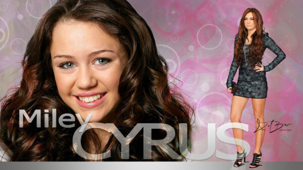 Wallpaper Miley, Gray, Brown, Desktop, Eyes, With, Cyrus, And, Hair