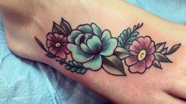 Wallpaper Flower, For, Foot, Women, Tattoos