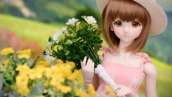 Wallpaper Background, Bouquet, With, Blur, Doll, Toy, Cute