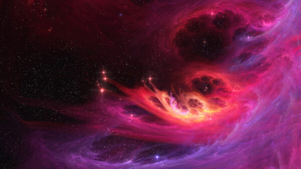 Wallpaper Abstract, Space, Pink, Stars, Fire, Desktop