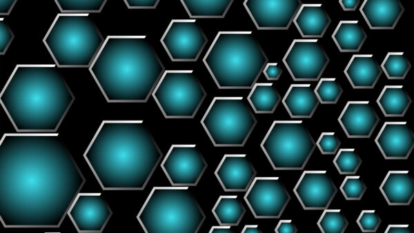 Wallpaper Desktop, Blue, Abstract, Hexagon