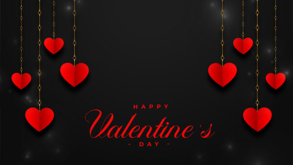 Wallpaper Valentine’s, Decorations, Hearts, Background, Red, Desktop, Day, Happy, Mobile, Black