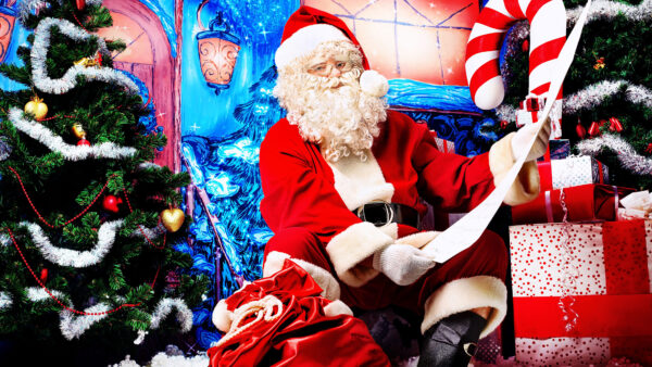 Wallpaper Christmas, Santa, List, Claus, Reading