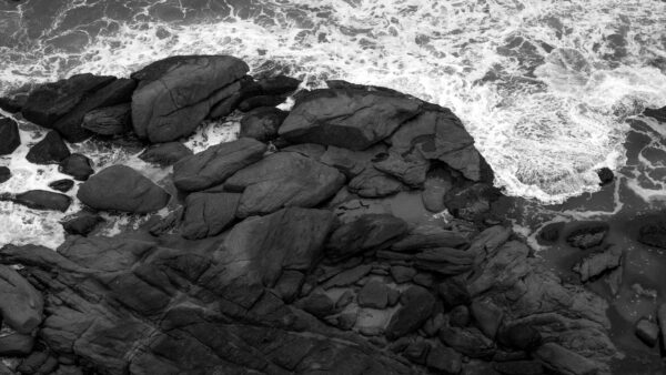 Wallpaper Rocks, Nature, Desktop, Waves, Black, Mobile, Ocean, White, And, Image