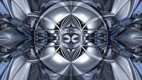 Wallpaper Fractal, Desktop, Mobile, Blue, Trippy, Gray, Shapes, Pattern