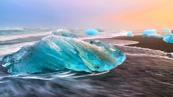 Wallpaper Ocean, Waves, Sand, Beautiful, Frozen, Nature, Beach, Black