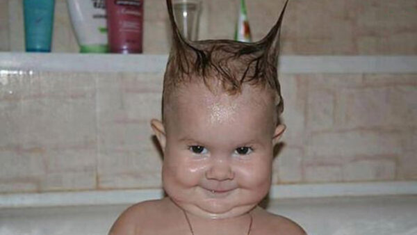 Wallpaper Baby, Funny, Face, Bathtub, Expressions