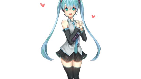 Wallpaper Girl, Eyes, White, Blue, Long, Black, Anime, Dress, Hair