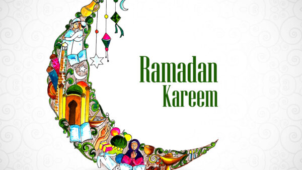 Wallpaper Background, White, Ramadan