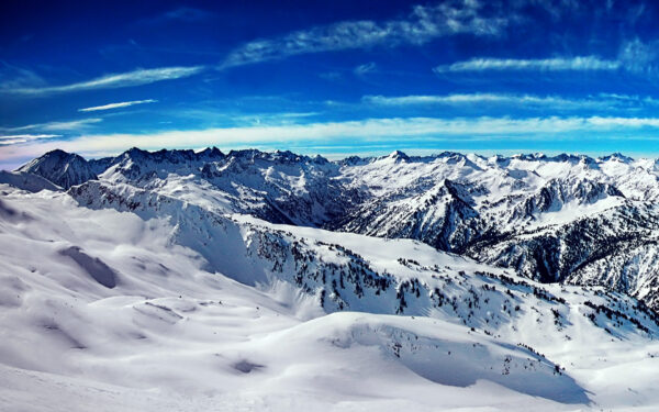 Wallpaper Mountains, Blue