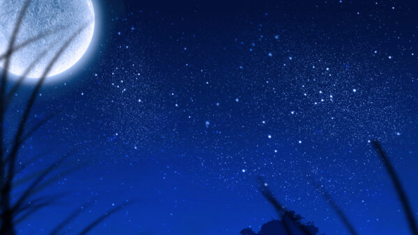 Wallpaper And, Moon, Stars, Sky