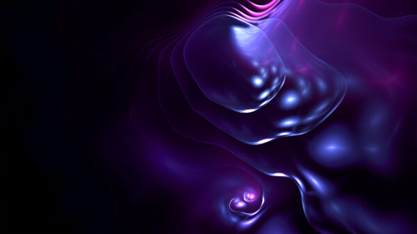 Wallpaper Bubbles, Desktop, Mobile, Purple, Dark, Abstract
