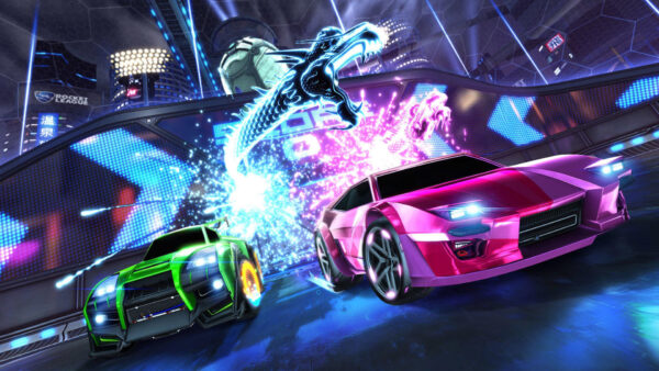 Wallpaper League, And, Pink, Green, Games, Lightning, Background, Vehicle, Dragon, With, Rocket
