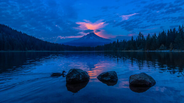 Wallpaper Lake, Park, Sunset, State, 4k, Falls, Silver, Mountain, Reflection, Mobile