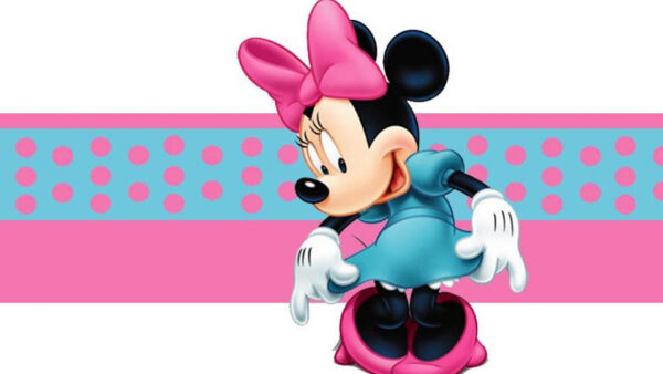 Wallpaper Shoes, Cute, Minnie, Mouse, Blue, Dress, Pink, With, Desktop, And