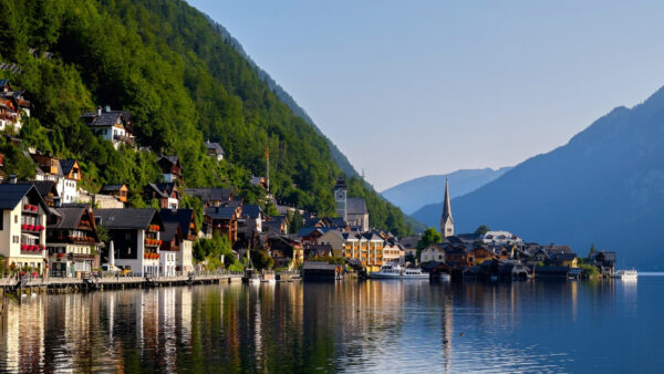 Wallpaper Desktop, Mountain, Lake, Alps, Nature, Hallstatt, Austria